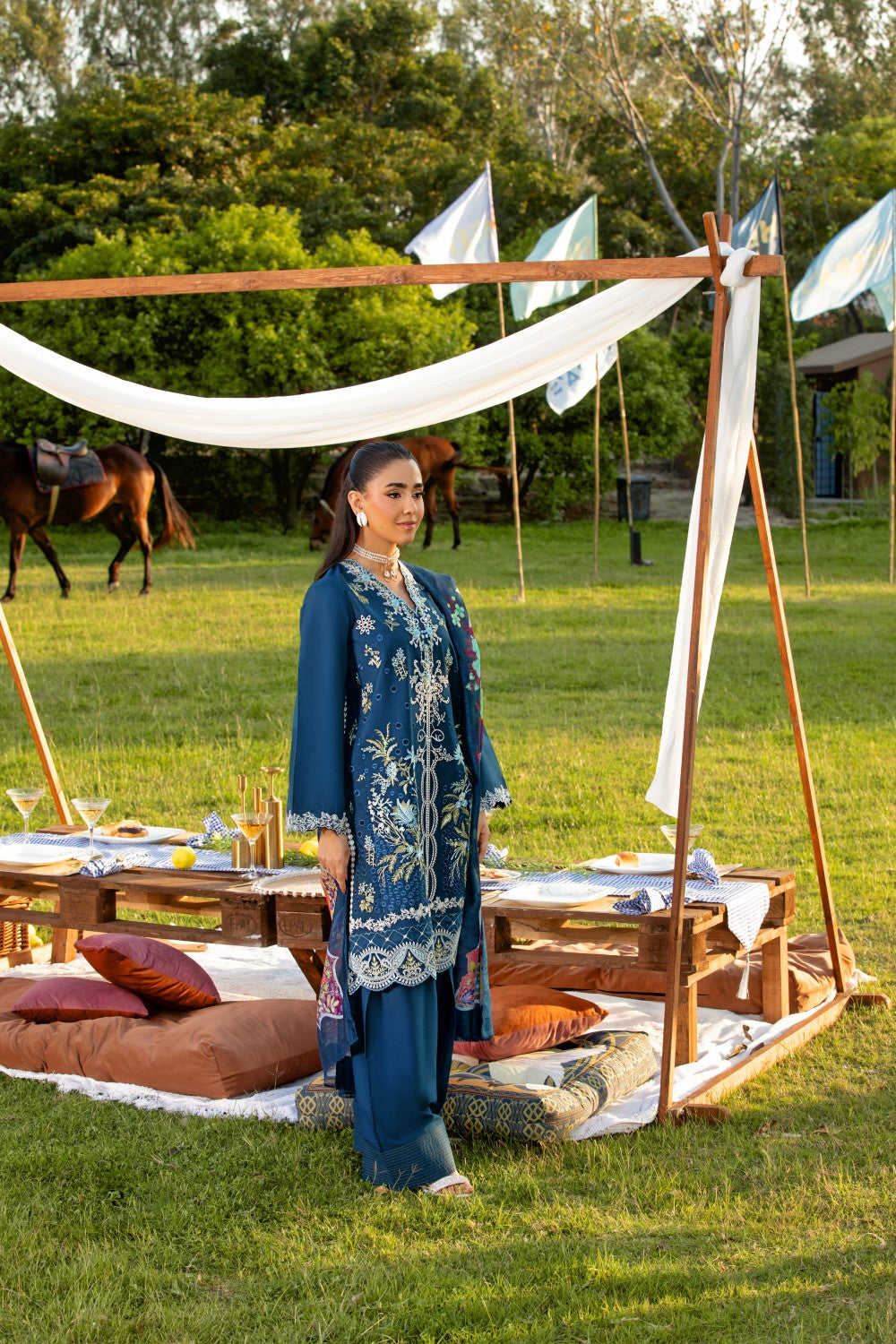 Cambric Cotton 3pc Shalwar Kameez