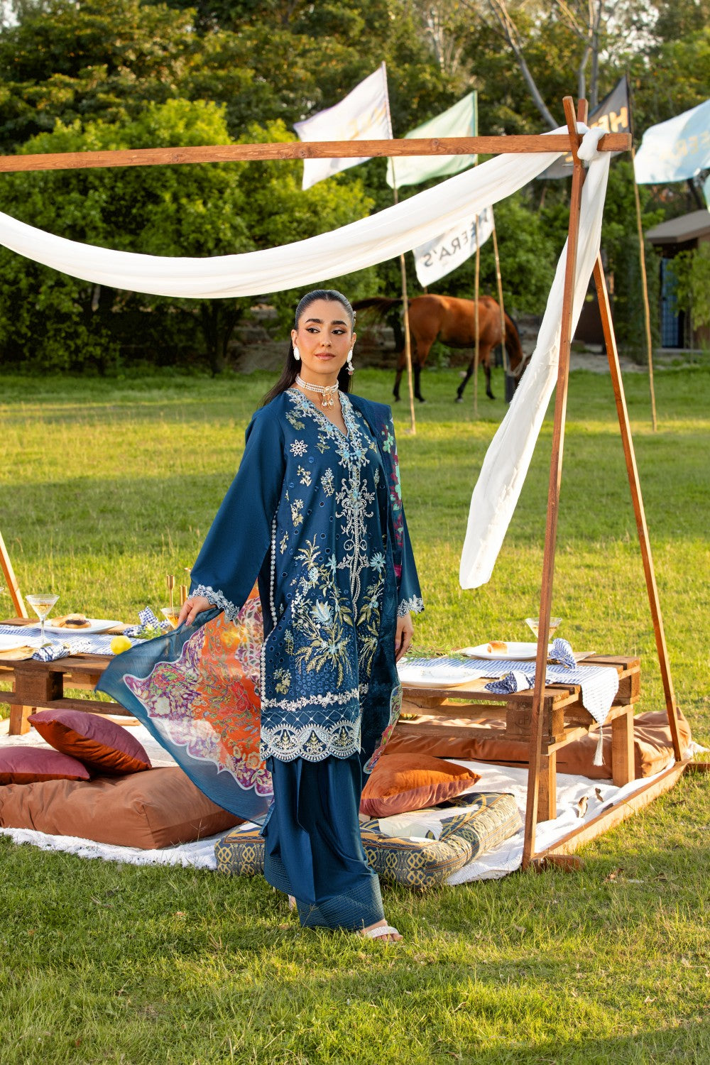Cambric Cotton 3pc Shalwar Kameez