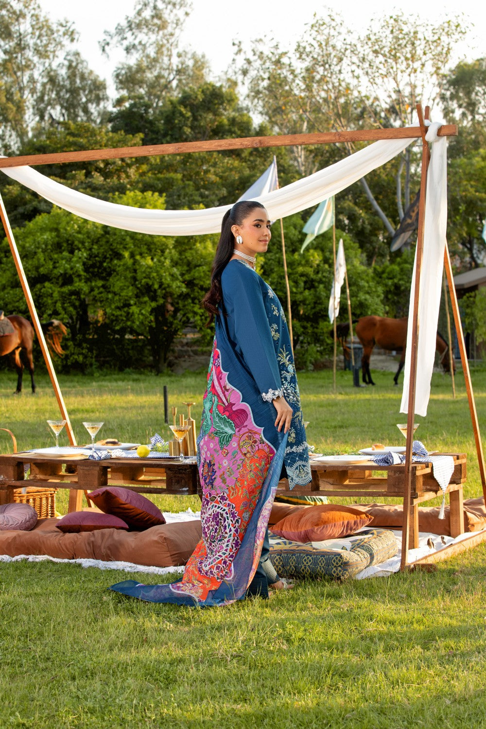 Cambric Cotton 3pc Shalwar Kameez