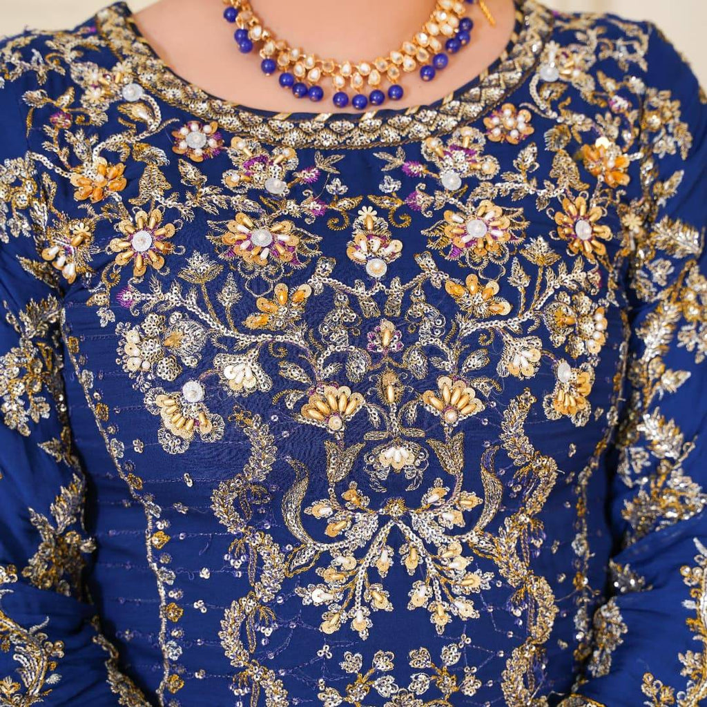 Regal Chiffon 3pc Suit  Royal Blue