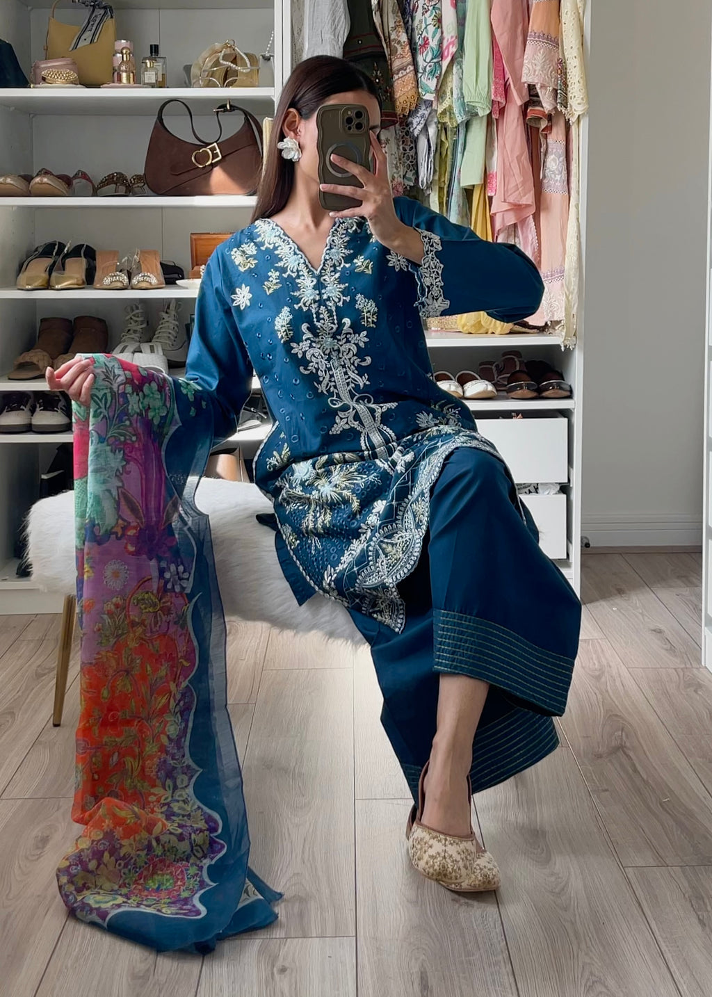 Cambric Cotton 3pc Shalwar Kameez
