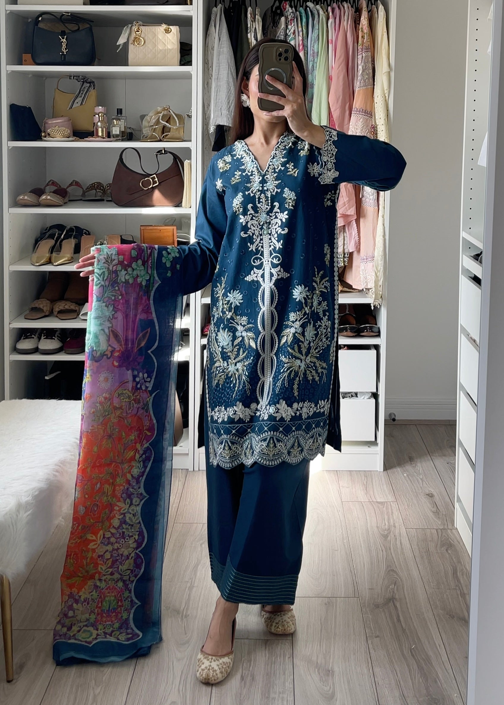 Cambric Cotton 3pc Shalwar Kameez