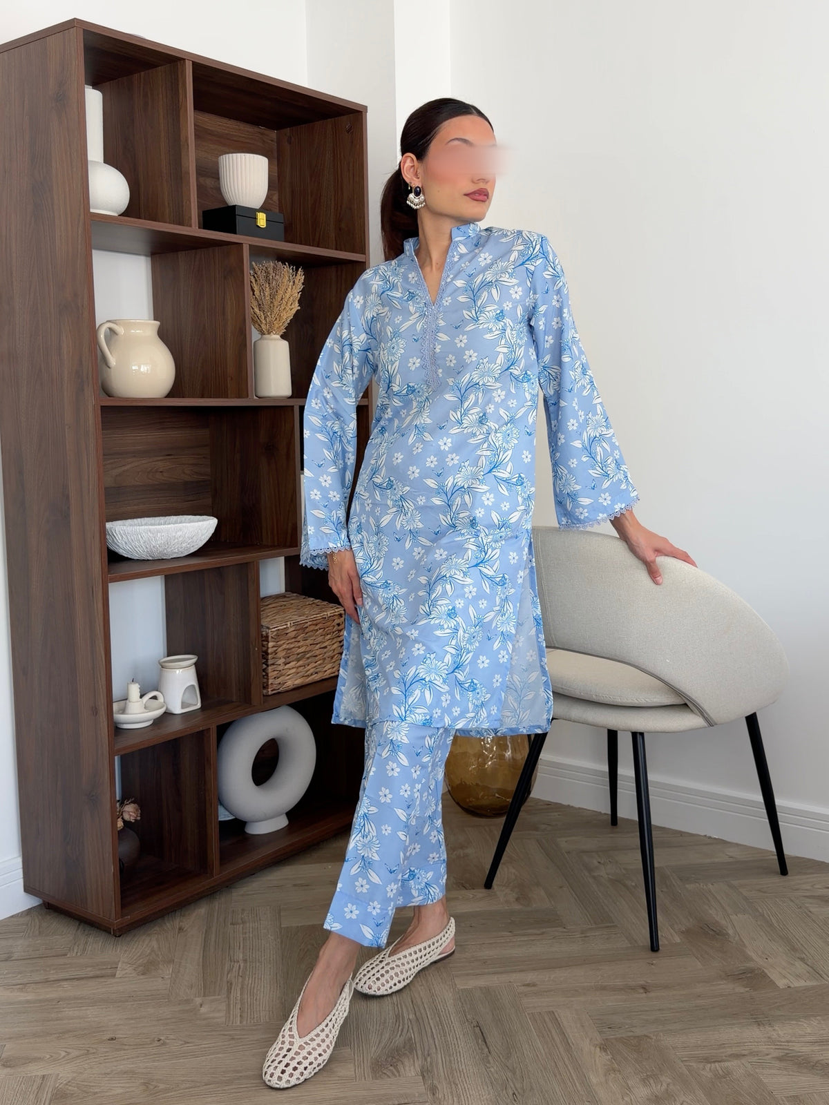 Floral Affairs - Denim Blue