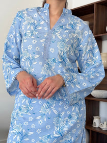 Floral Affairs - Denim Blue