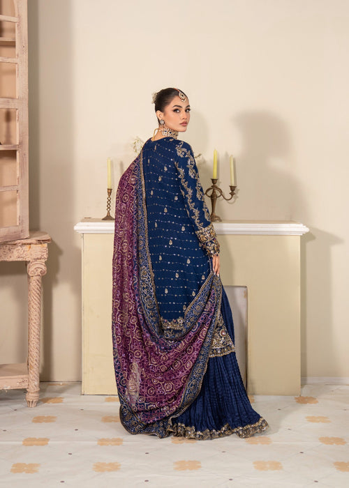 Regal Chiffon 3pc Suit  Royal Blue