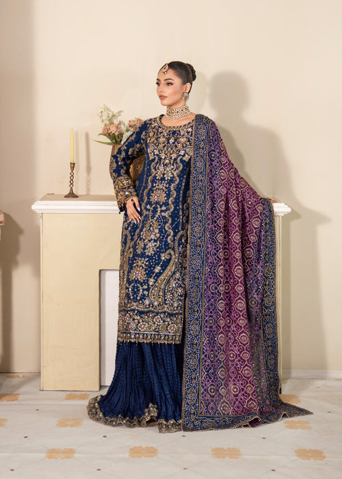 Regal Chiffon 3pc Suit  Royal Blue