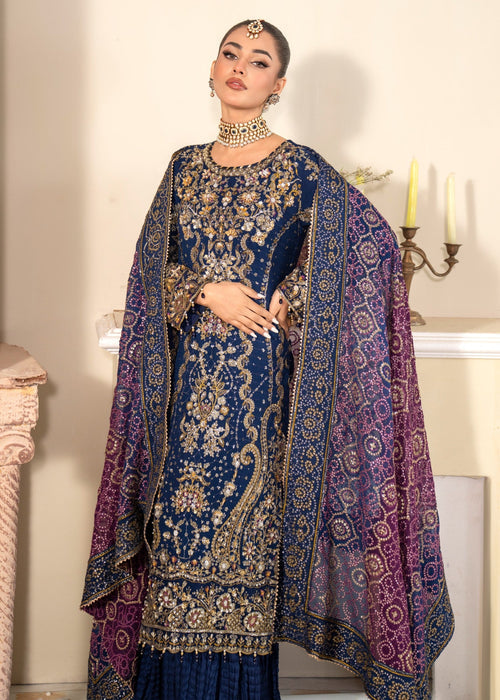 Regal Chiffon 3pc Suit  Royal Blue