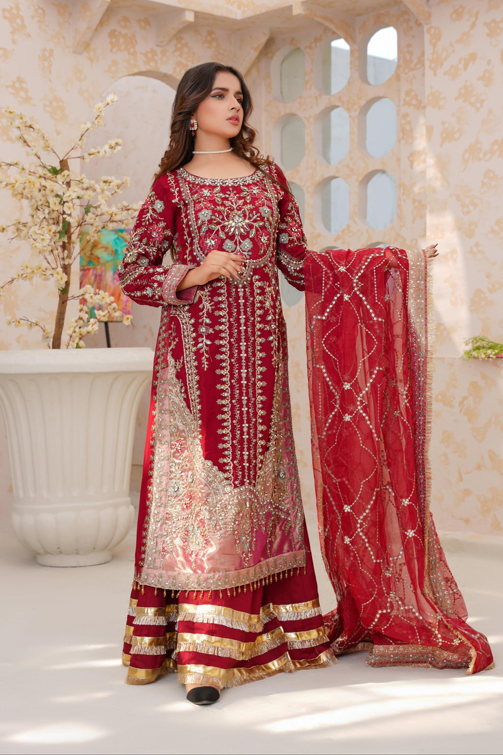 Elegant Chiffon 3pc Suit