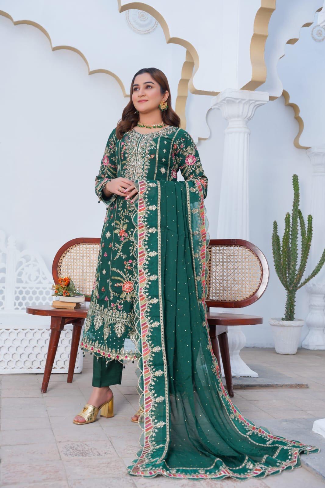 Luxurious Chiffon 3pc Suit