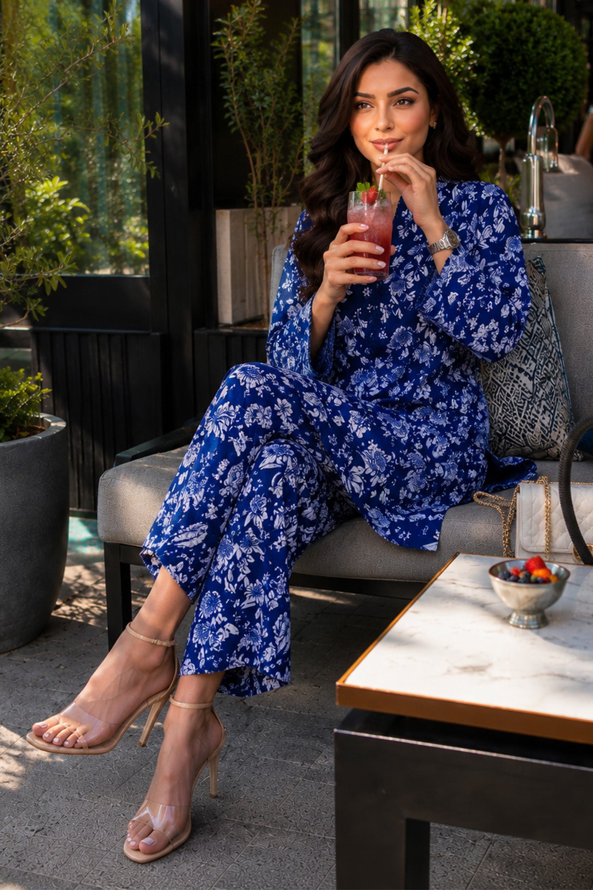Floral affairs - Navy